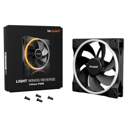 Купить Кулер для корпуса Be Quiet! Light Wings LX 140mm PWM Reverse (BL134) Black с проверкой совместимости: обзор, характеристики, цена в Киеве, Днепре, Одессе, Харькове, Украине | интернет-магазин TELEMART.UA фото