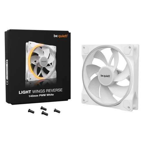 Кулер для корпуса Be Quiet! Light Wings LX 140mm PWM Reverse (BL135) White купити з перевіркою сумісності: огляд, характеристики, ціна у Києві, Львові, Вінниці, Хмельницькому, Івано-Франківську, Україні | інтернет-магазин TELEMART.UA фото