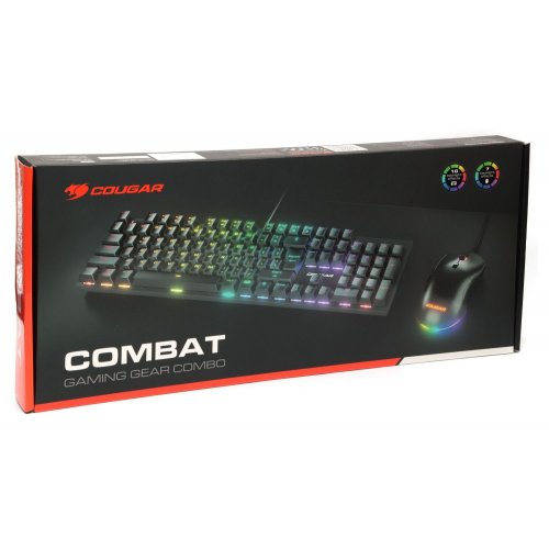 Купити Ігровий комплект Cougar COMBAT Black - ціна в Києві, Львові, Вінниці, Хмельницькому, Франківську, Україні | інтернет-магазин TELEMART.UA фото