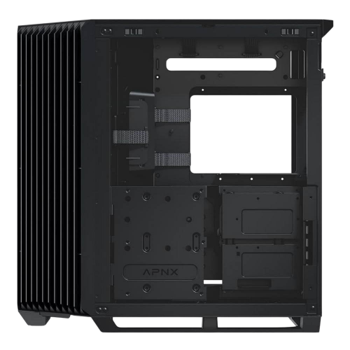Корпус APNX V1 Tempered Glass без БЖ (APCM-VI01003.11) Black купити з перевіркою сумісності: огляд, характеристики, ціна у Києві, Львові, Вінниці, Хмельницькому, Івано-Франківську, Україні | інтернет-магазин TELEMART.UA фото