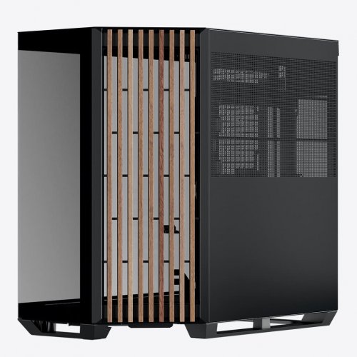 Купить Корпус APNX V1 Tempered Glass без БП (V1-W-BK-V1) Black/Wood с проверкой совместимости: обзор, характеристики, цена в Киеве, Днепре, Одессе, Харькове, Украине | интернет-магазин TELEMART.UA фото