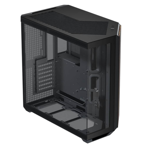 Корпус APNX V1-W Tempered Glass без БЖ (APCM-VI01103.11) Black/Wood купити з перевіркою сумісності: огляд, характеристики, ціна у Києві, Львові, Вінниці, Хмельницькому, Івано-Франківську, Україні | інтернет-магазин TELEMART.UA фото