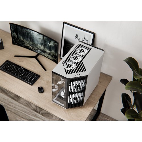Корпус APNX V1-W Tempered Glass без БЖ (APCM-VI01103.11) Black/Wood купити з перевіркою сумісності: огляд, характеристики, ціна у Києві, Львові, Вінниці, Хмельницькому, Івано-Франківську, Україні | інтернет-магазин TELEMART.UA фото