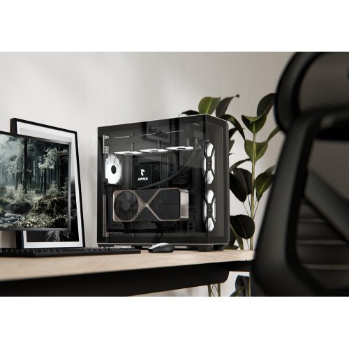 Купить Корпус APNX V1 Tempered Glass без БП (V1-BW-V1) Black/White с проверкой совместимости: обзор, характеристики, цена в Киеве, Днепре, Одессе, Харькове, Украине | интернет-магазин TELEMART.UA фото