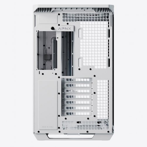 Корпус APNX V1 Tempered Glass без БЖ (V1-W-WT-V1) White/Wood купити з перевіркою сумісності: огляд, характеристики, ціна у Києві, Львові, Вінниці, Хмельницькому, Івано-Франківську, Україні | інтернет-магазин TELEMART.UA фото