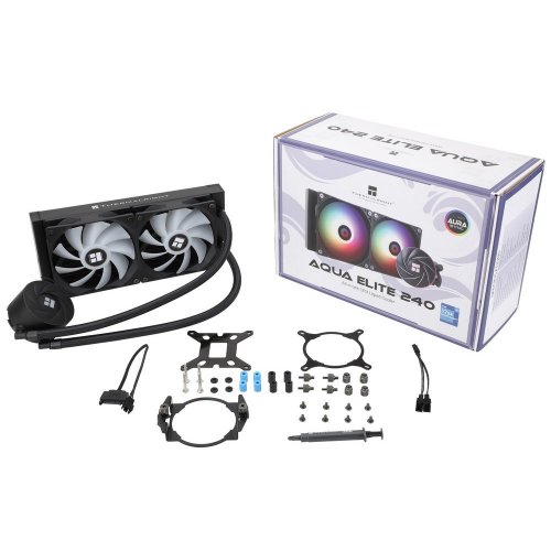 Готова СВО Thermalright Aqua Elite 240 ARGB Black купити з перевіркою сумісності: огляд, характеристики, ціна у Києві, Львові, Вінниці, Хмельницькому, Івано-Франківську, Україні | інтернет-магазин TELEMART.UA фото