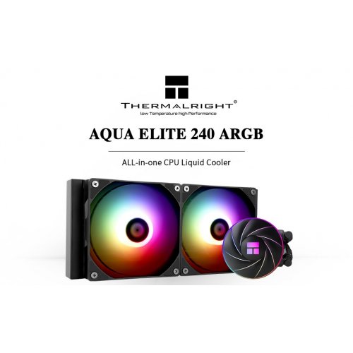 Готова СВО Thermalright Aqua Elite 240 ARGB Black купити з перевіркою сумісності: огляд, характеристики, ціна у Києві, Львові, Вінниці, Хмельницькому, Івано-Франківську, Україні | інтернет-магазин TELEMART.UA фото