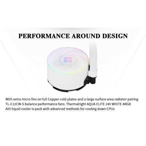 Купить Готовая СВО Thermalright Aqua Elite 240 ARGB White с проверкой совместимости: обзор, характеристики, цена в Киеве, Днепре, Одессе, Харькове, Украине | интернет-магазин TELEMART.UA фото