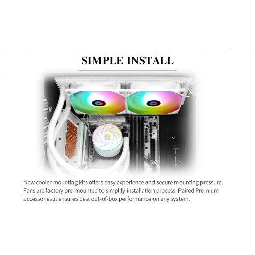 Купить Готовая СВО Thermalright Aqua Elite 240 ARGB White с проверкой совместимости: обзор, характеристики, цена в Киеве, Днепре, Одессе, Харькове, Украине | интернет-магазин TELEMART.UA фото