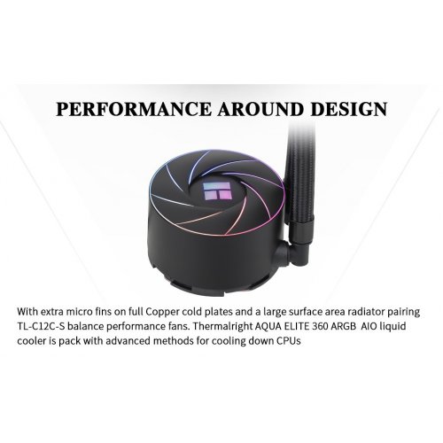 Купить Готовая СВО Thermalright Aqua Elite 360 ARGB Black с проверкой совместимости: обзор, характеристики, цена в Киеве, Днепре, Одессе, Харькове, Украине | интернет-магазин TELEMART.UA фото
