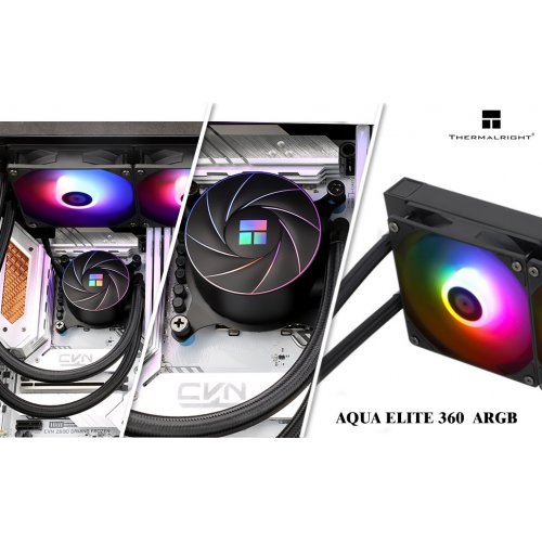 Купить Готовая СВО Thermalright Aqua Elite 360 ARGB Black с проверкой совместимости: обзор, характеристики, цена в Киеве, Днепре, Одессе, Харькове, Украине | интернет-магазин TELEMART.UA фото
