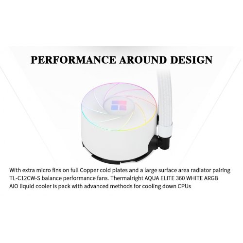 Купить Готовая СВО Thermalright Aqua Elite 360 ARGB White с проверкой совместимости: обзор, характеристики, цена в Киеве, Днепре, Одессе, Харькове, Украине | интернет-магазин TELEMART.UA фото