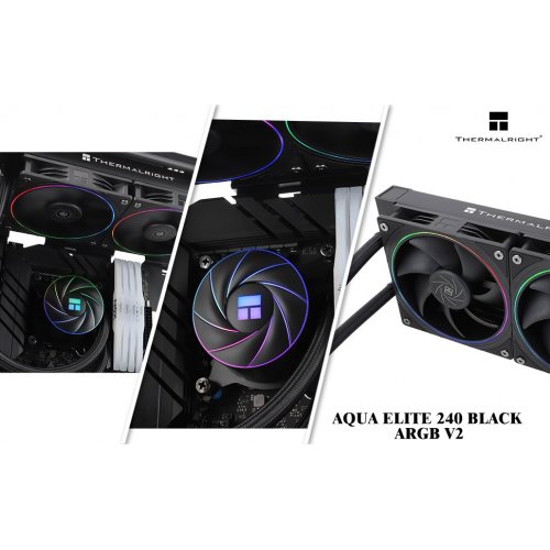 Готова СВО Thermalright Aqua Elite 240 ARGB V2 Black купити з перевіркою сумісності: огляд, характеристики, ціна у Києві, Львові, Вінниці, Хмельницькому, Івано-Франківську, Україні | інтернет-магазин TELEMART.UA фото