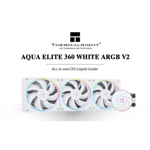 Купить Готовая СВО Thermalright Aqua Elite 360 ARGB V2 White с проверкой совместимости: обзор, характеристики, цена в Киеве, Днепре, Одессе, Харькове, Украине | интернет-магазин TELEMART.UA фото
