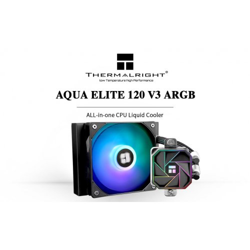 Купить Готовая СВО Thermalright Aqua Elite 120 ARGB V3 Black с проверкой совместимости: обзор, характеристики, цена в Киеве, Днепре, Одессе, Харькове, Украине | интернет-магазин TELEMART.UA фото