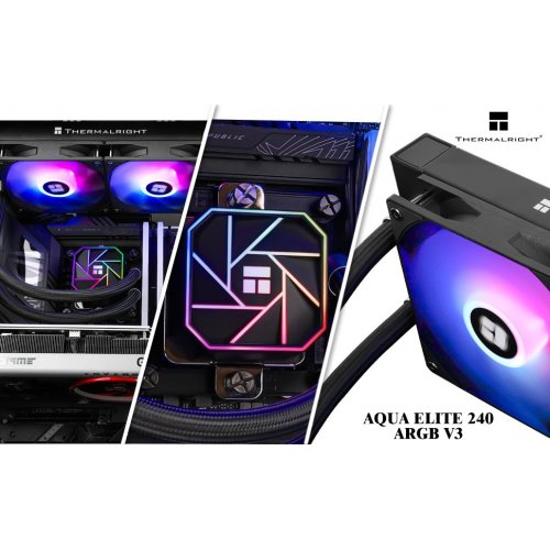 Купить Готовая СВО Thermalright Aqua Elite 240 ARGB V3 Black с проверкой совместимости: обзор, характеристики, цена в Киеве, Днепре, Одессе, Харькове, Украине | интернет-магазин TELEMART.UA фото