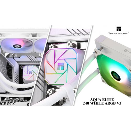 Готова СВО Thermalright Aqua Elite 240 ARGB V3 White купити з перевіркою сумісності: огляд, характеристики, ціна у Києві, Львові, Вінниці, Хмельницькому, Івано-Франківську, Україні | інтернет-магазин TELEMART.UA фото