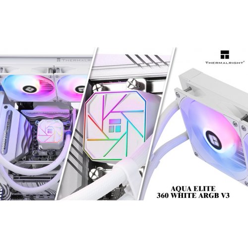 Купить Готовая СВО Thermalright Aqua Elite 360 ARGB V3 White с проверкой совместимости: обзор, характеристики, цена в Киеве, Днепре, Одессе, Харькове, Украине | интернет-магазин TELEMART.UA фото