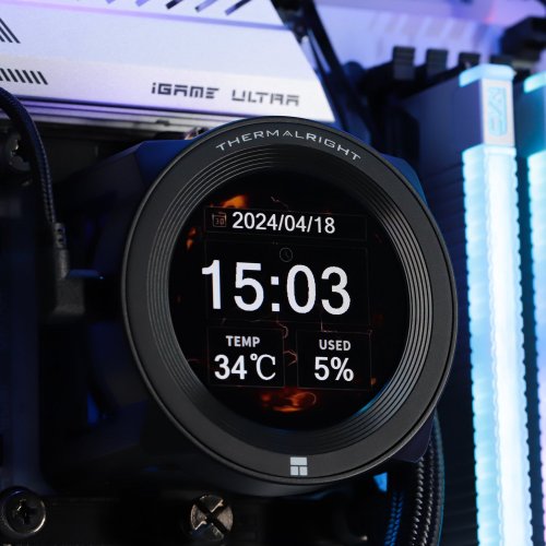 Купить Готовая СВО Thermalright Core Vision 360 ARGB Black с проверкой совместимости: обзор, характеристики, цена в Киеве, Днепре, Одессе, Харькове, Украине | интернет-магазин TELEMART.UA фото