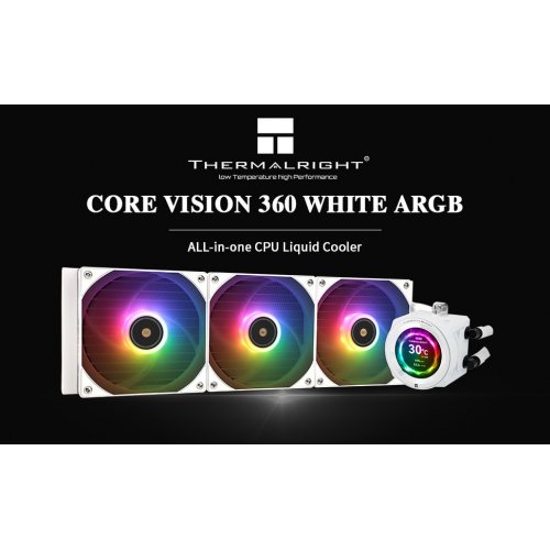Купить Готовая СВО Thermalright Core Vision 360 ARGB White с проверкой совместимости: обзор, характеристики, цена в Киеве, Днепре, Одессе, Харькове, Украине | интернет-магазин TELEMART.UA фото