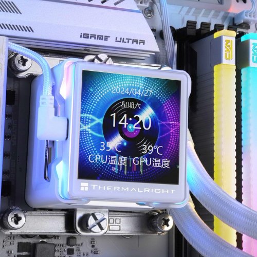 Купить Готовая СВО Thermalright Elite Vision 360 ARGB White с проверкой совместимости: обзор, характеристики, цена в Киеве, Днепре, Одессе, Харькове, Украине | интернет-магазин TELEMART.UA фото