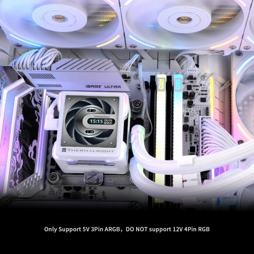 Купить Готовая СВО Thermalright Elite Vision 360 ARGB White с проверкой совместимости: обзор, характеристики, цена в Киеве, Днепре, Одессе, Харькове, Украине | интернет-магазин TELEMART.UA фото