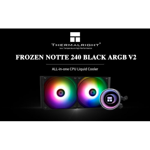 Готова СВО Thermalright Frozen Notte 240 ARGB V2 Black купити з перевіркою сумісності: огляд, характеристики, ціна у Києві, Львові, Вінниці, Хмельницькому, Івано-Франківську, Україні | інтернет-магазин TELEMART.UA фото