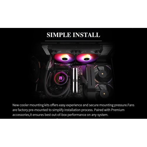 Готова СВО Thermalright Frozen Notte 240 ARGB V2 Black купити з перевіркою сумісності: огляд, характеристики, ціна у Києві, Львові, Вінниці, Хмельницькому, Івано-Франківську, Україні | інтернет-магазин TELEMART.UA фото