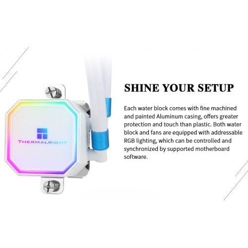 Купить Готовая СВО Thermalright Frozen Prism 240 ARGB White с проверкой совместимости: обзор, характеристики, цена в Киеве, Днепре, Одессе, Харькове, Украине | интернет-магазин TELEMART.UA фото