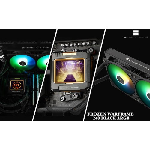 Готова СВО Thermalright Frozen Warframe 240 ARGB Black купити з перевіркою сумісності: огляд, характеристики, ціна у Києві, Львові, Вінниці, Хмельницькому, Івано-Франківську, Україні | інтернет-магазин TELEMART.UA фото