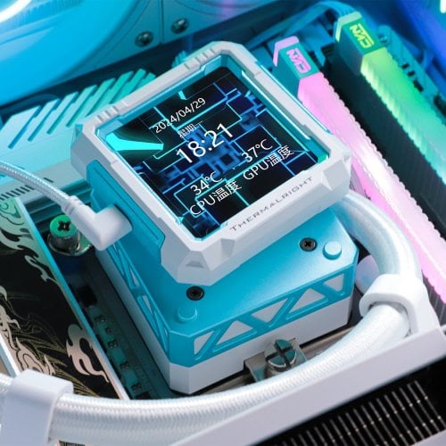 Готова СВО Thermalright Frozen Warframe Pro 360 ARGB White купити з перевіркою сумісності: огляд, характеристики, ціна у Києві, Львові, Вінниці, Хмельницькому, Івано-Франківську, Україні | інтернет-магазин TELEMART.UA фото