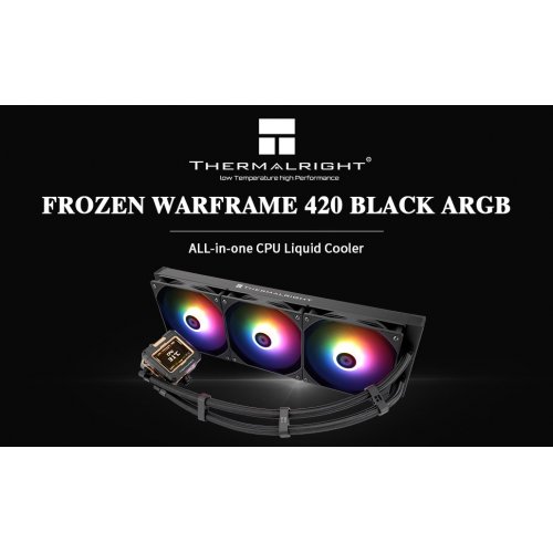 Готова СВО Thermalright Frozen Warframe 420 ARGB Black купити з перевіркою сумісності: огляд, характеристики, ціна у Києві, Львові, Вінниці, Хмельницькому, Івано-Франківську, Україні | інтернет-магазин TELEMART.UA фото