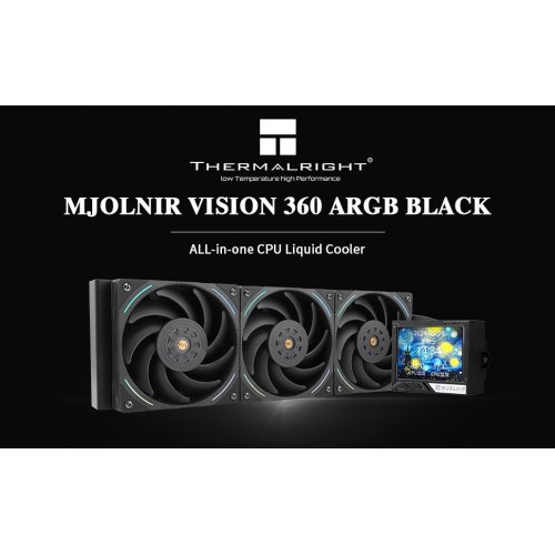 Готова СВО Thermalright Mjolnir Vision 360 ARGB Black купити з перевіркою сумісності: огляд, характеристики, ціна у Києві, Львові, Вінниці, Хмельницькому, Івано-Франківську, Україні | інтернет-магазин TELEMART.UA фото