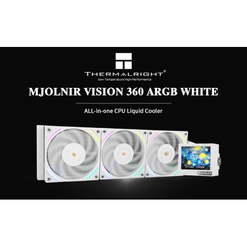 Готова СВО Thermalright Mjolnir Vision 360 ARGB White купити з перевіркою сумісності: огляд, характеристики, ціна у Києві, Львові, Вінниці, Хмельницькому, Івано-Франківську, Україні | інтернет-магазин TELEMART.UA фото