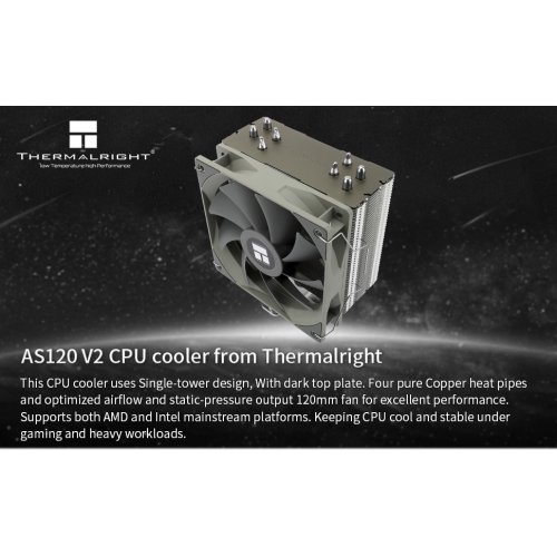 Кулер Thermalright Assassin Spirit 120 V2 купити з перевіркою сумісності: огляд, характеристики, ціна у Києві, Львові, Вінниці, Хмельницькому, Івано-Франківську, Україні | інтернет-магазин TELEMART.UA фото