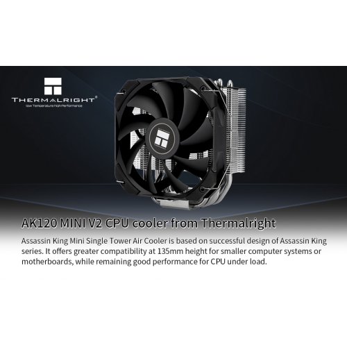 Купить Кулер Thermalright Assassin King 120 Mini V2 с проверкой совместимости: обзор, характеристики, цена в Киеве, Днепре, Одессе, Харькове, Украине | интернет-магазин TELEMART.UA фото