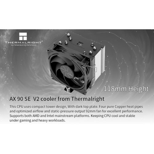 Кулер Thermalright Assassin X 90 SE V2 купити з перевіркою сумісності: огляд, характеристики, ціна у Києві, Львові, Вінниці, Хмельницькому, Івано-Франківську, Україні | інтернет-магазин TELEMART.UA фото