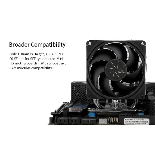 Кулер Thermalright Assassin X 90 SE V2 купити з перевіркою сумісності: огляд, характеристики, ціна у Києві, Львові, Вінниці, Хмельницькому, Івано-Франківську, Україні | інтернет-магазин TELEMART.UA фото