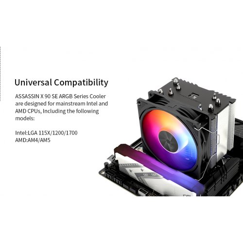 Кулер Thermalright Assassin X 90 SE ARGB купити з перевіркою сумісності: огляд, характеристики, ціна у Києві, Львові, Вінниці, Хмельницькому, Івано-Франківську, Україні | інтернет-магазин TELEMART.UA фото