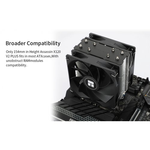 Кулер Thermalright Assassin X 120 V2 Plus купити з перевіркою сумісності: огляд, характеристики, ціна у Києві, Львові, Вінниці, Хмельницькому, Івано-Франківську, Україні | інтернет-магазин TELEMART.UA фото