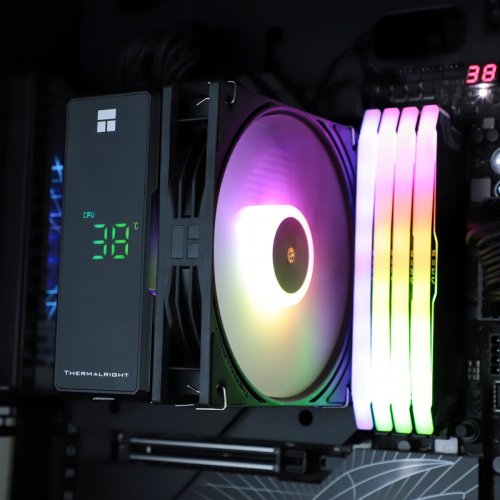 Кулер Thermalright Assassin X 120 R Digital ARGB Black купити з перевіркою сумісності: огляд, характеристики, ціна у Києві, Львові, Вінниці, Хмельницькому, Івано-Франківську, Україні | інтернет-магазин TELEMART.UA фото