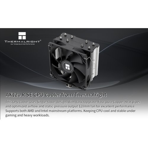 Кулер Thermalright Assassin X 120 Refined SE Black купити з перевіркою сумісності: огляд, характеристики, ціна у Києві, Львові, Вінниці, Хмельницькому, Івано-Франківську, Україні | інтернет-магазин TELEMART.UA фото