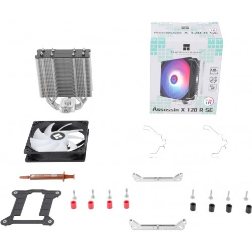Кулер Thermalright Assassin X 120 Refined SE ARGB Black купити з перевіркою сумісності: огляд, характеристики, ціна у Києві, Львові, Вінниці, Хмельницькому, Івано-Франківську, Україні | інтернет-магазин TELEMART.UA фото