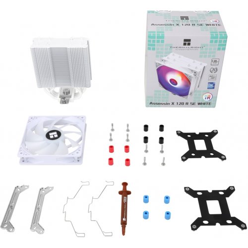 Купить Кулер Thermalright Assassin X 120 Refined SE ARGB White с проверкой совместимости: обзор, характеристики, цена в Киеве, Днепре, Одессе, Харькове, Украине | интернет-магазин TELEMART.UA фото