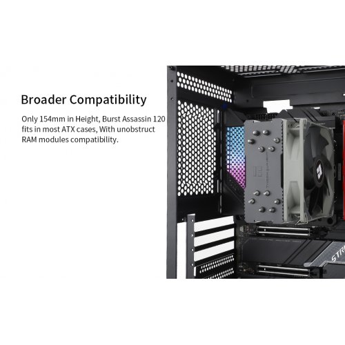 Кулер Thermalright Burst Assassin 120 купити з перевіркою сумісності: огляд, характеристики, ціна у Києві, Львові, Вінниці, Хмельницькому, Івано-Франківську, Україні | інтернет-магазин TELEMART.UA фото