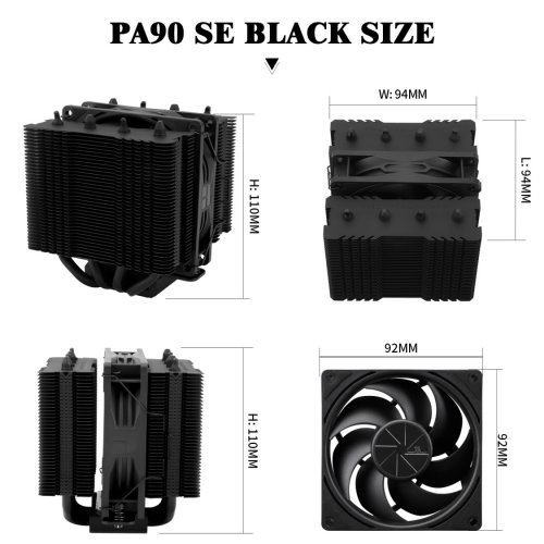 Кулер Thermalright Peerless Assassin 90 SE Black купити з перевіркою сумісності: огляд, характеристики, ціна у Києві, Львові, Вінниці, Хмельницькому, Івано-Франківську, Україні | інтернет-магазин TELEMART.UA фото