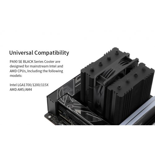 Кулер Thermalright Peerless Assassin 90 SE Black купити з перевіркою сумісності: огляд, характеристики, ціна у Києві, Львові, Вінниці, Хмельницькому, Івано-Франківську, Україні | інтернет-магазин TELEMART.UA фото