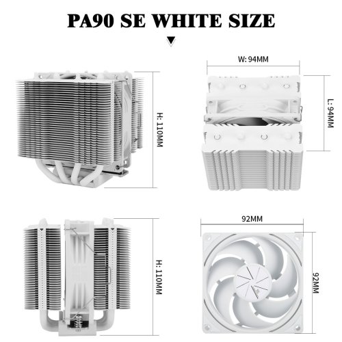 Кулер Thermalright Peerless Assassin 90 SE White купити з перевіркою сумісності: огляд, характеристики, ціна у Києві, Львові, Вінниці, Хмельницькому, Івано-Франківську, Україні | інтернет-магазин TELEMART.UA фото