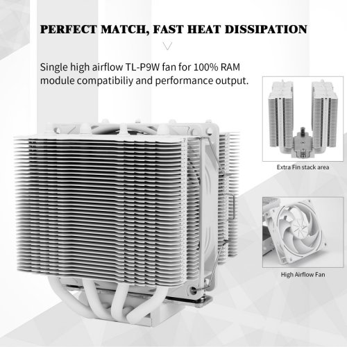 Кулер Thermalright Peerless Assassin 90 SE White купити з перевіркою сумісності: огляд, характеристики, ціна у Києві, Львові, Вінниці, Хмельницькому, Івано-Франківську, Україні | інтернет-магазин TELEMART.UA фото