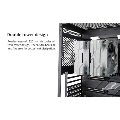 Кулер Thermalright Peerless Assassin 120 купити з перевіркою сумісності: огляд, характеристики, ціна у Києві, Львові, Вінниці, Хмельницькому, Івано-Франківську, Україні | інтернет-магазин TELEMART.UA фото